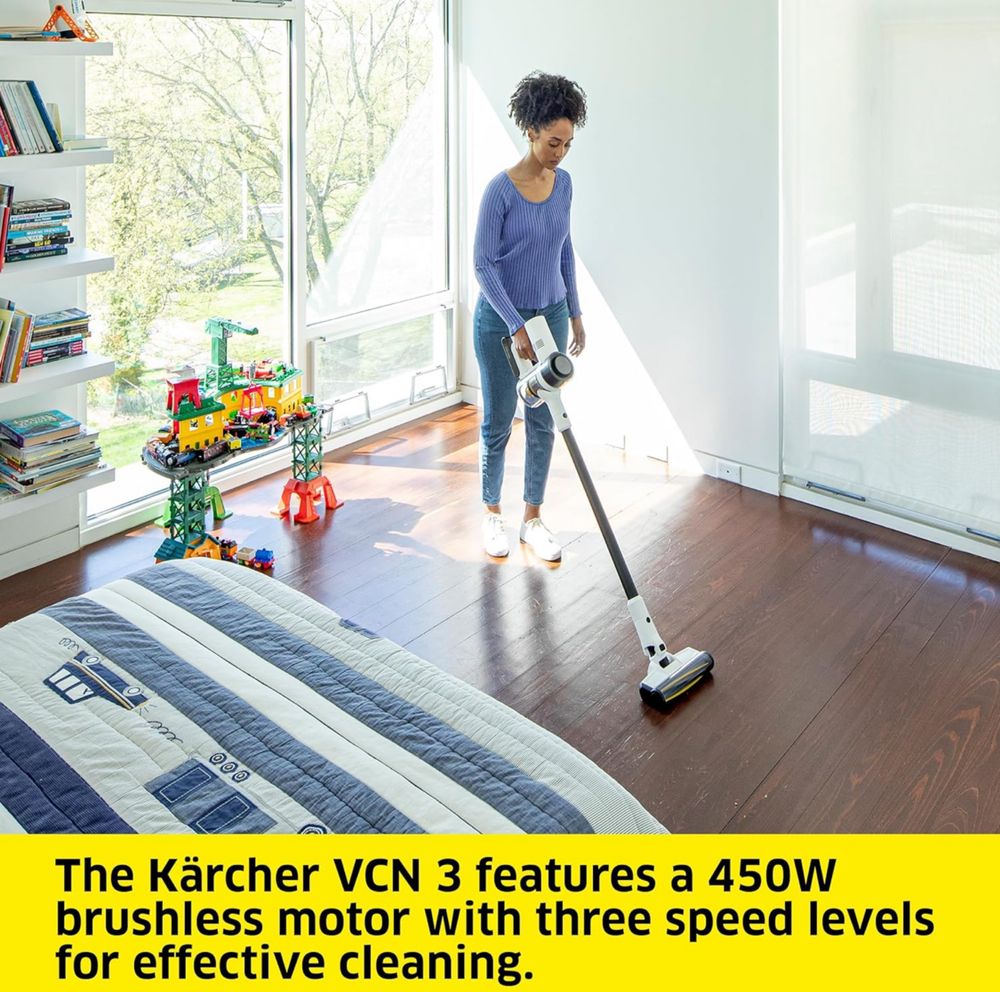 Karcher VCN 3 преміум пилосос, безщітковий мотор 450Вт, 59хв на заряді