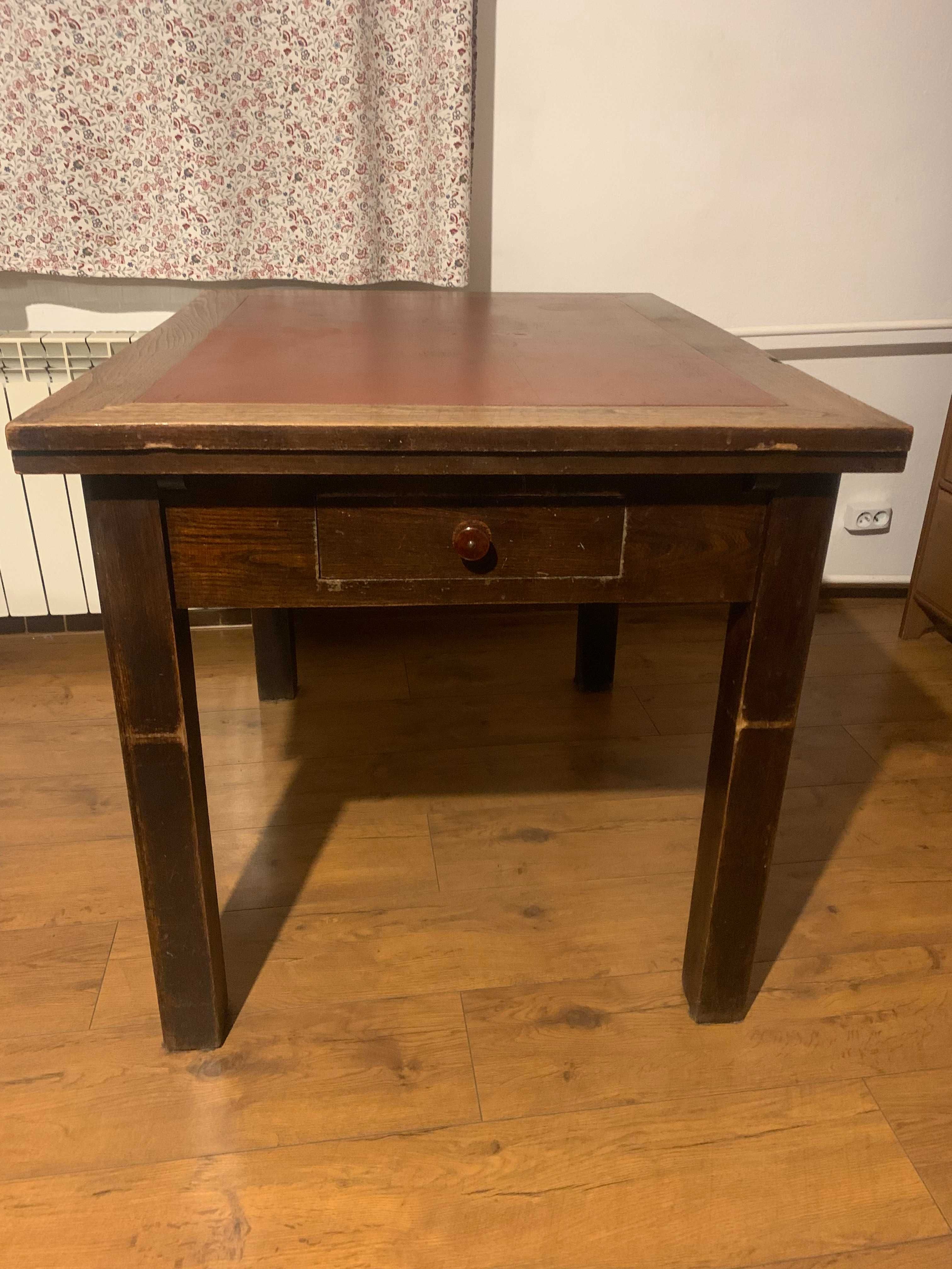 stół  drewniany (dębowy, lite drewno) do renowacji