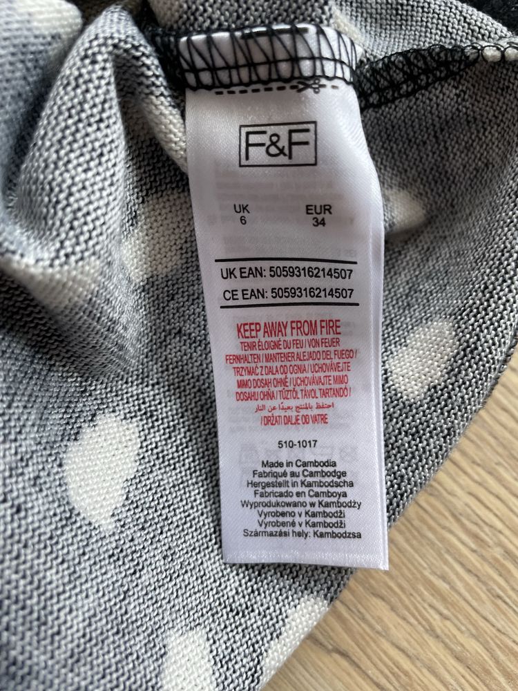 Sukienka tunika dzianinowa 34 36 sweterkowa sukienka f&f hm zara