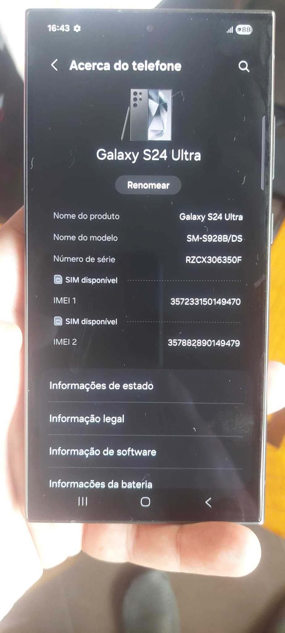 Samsung S24 Ultra 5G 512GB / 12GB RAM Câmara 200Mpx + proteções - Novo