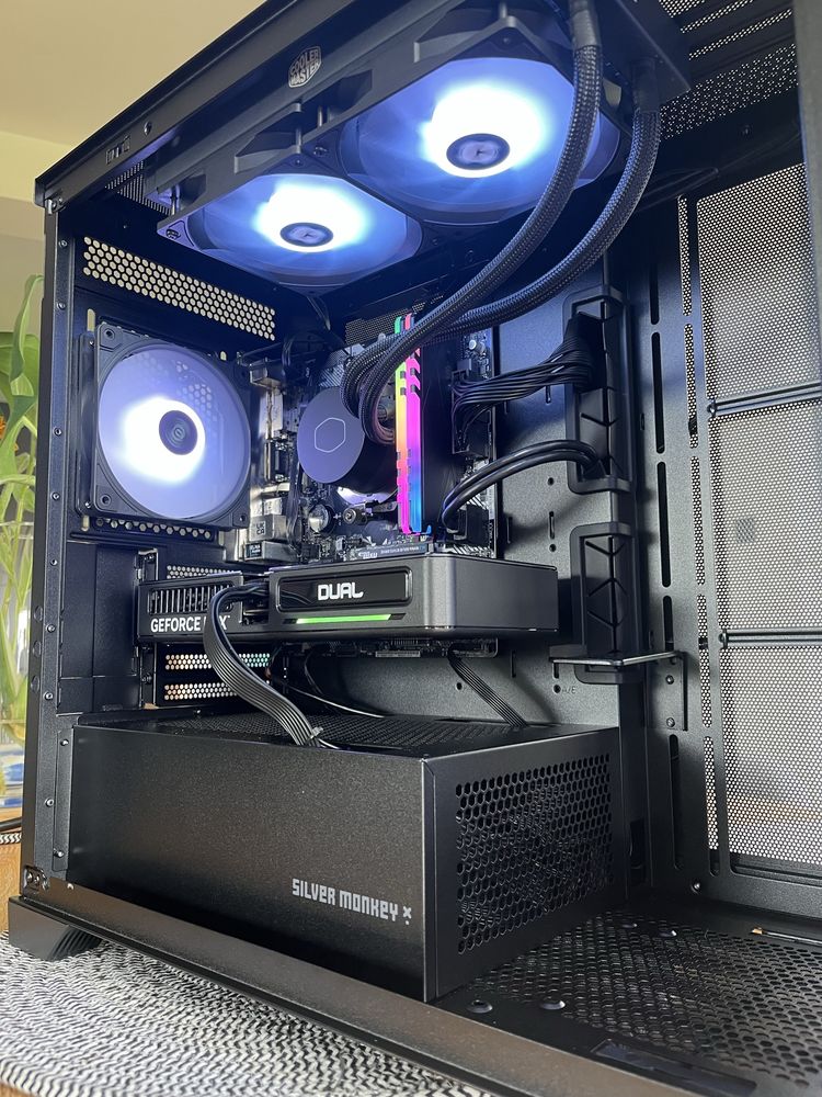 Komputer Gamingowy RTX 3060ti Ryzen 5 5600 SSD 512GB 16GB RAM wodne