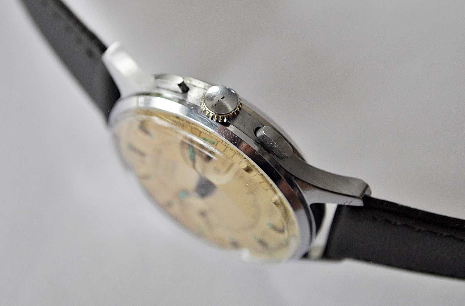 Rzadki Poljot chronograf 3017 19 kamieni