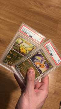 Cartas Pokémon Pikachu e Raichu Reverse Holo PSA