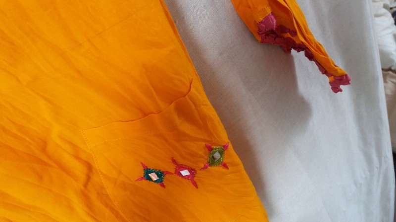 Koszula bluzka orientalna made in India pomarańcz hipi boho Hinduska i