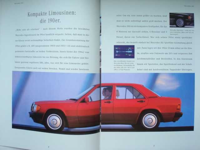Mercedes W201 W124 prospekt katalog MERCEDES W140 R129 W463 rok 1991