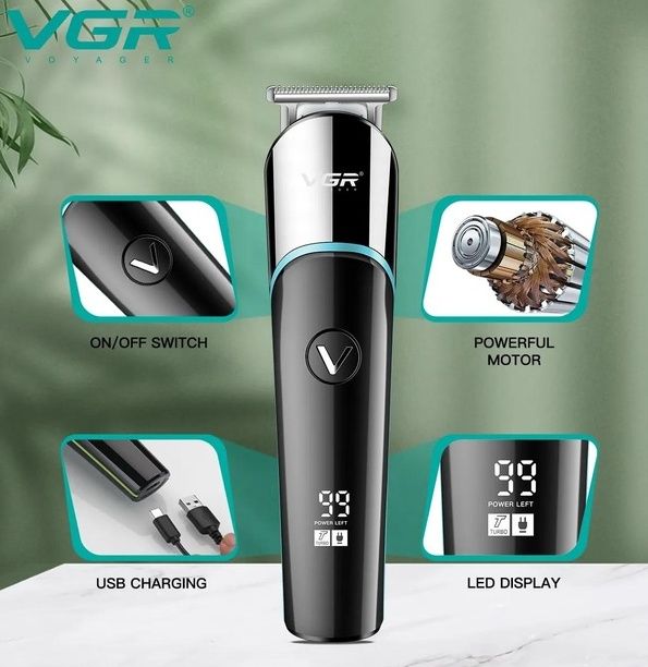 Машинка для стрижки, триммер, электробритва VGR V-291, аккумуляторная