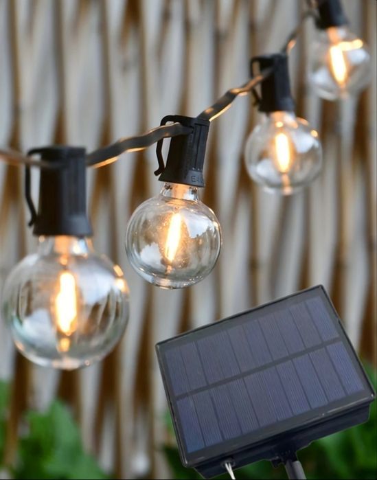 Вулична гірлянда на сонячній панелі з акумулятором (20шт)