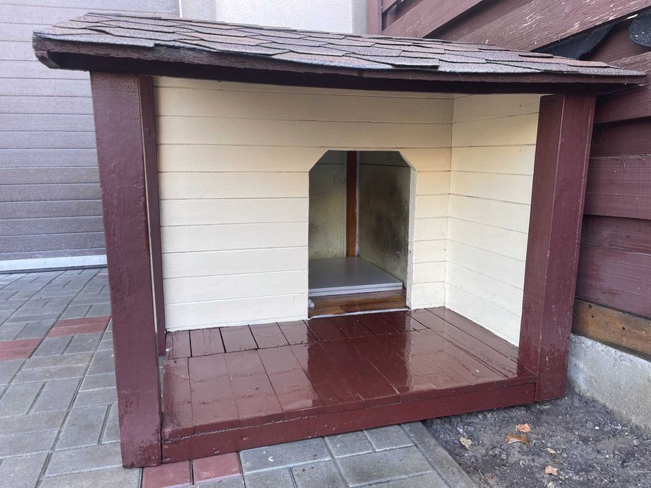 Будка термобудка для собаки с террасой  160*118*106