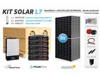 kit solar de lítio L7 18 kwh dia Pylontech 17,75kwh 80% DOD
