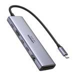 Hub Usb-C Ugreen 7W1 4K Hdmi Pd 100W 2X Usb-C Usb-A Sd Tf