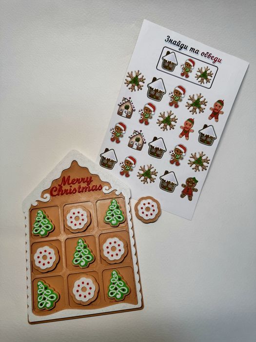 Настільна гра / хрестики нолики/ новорічний подарунок