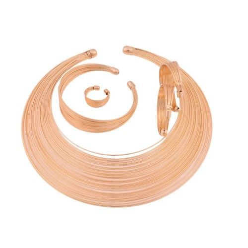 Komplet, nowoczesny, obroża, bransoletka, kolczyki, pierścionek 52