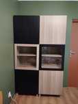 Szafa z półkami regał zamykany ikea besta dąb i heban