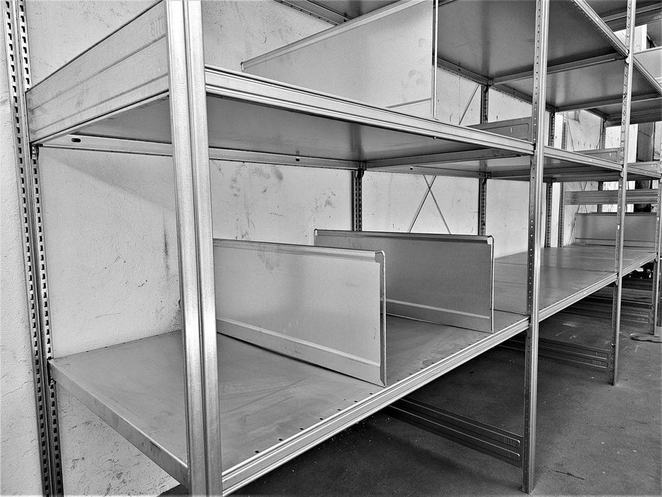 Regał Metalowy 82x200x381cm. Ocynkowany Półkowy Magazyn Garaż Piwnica