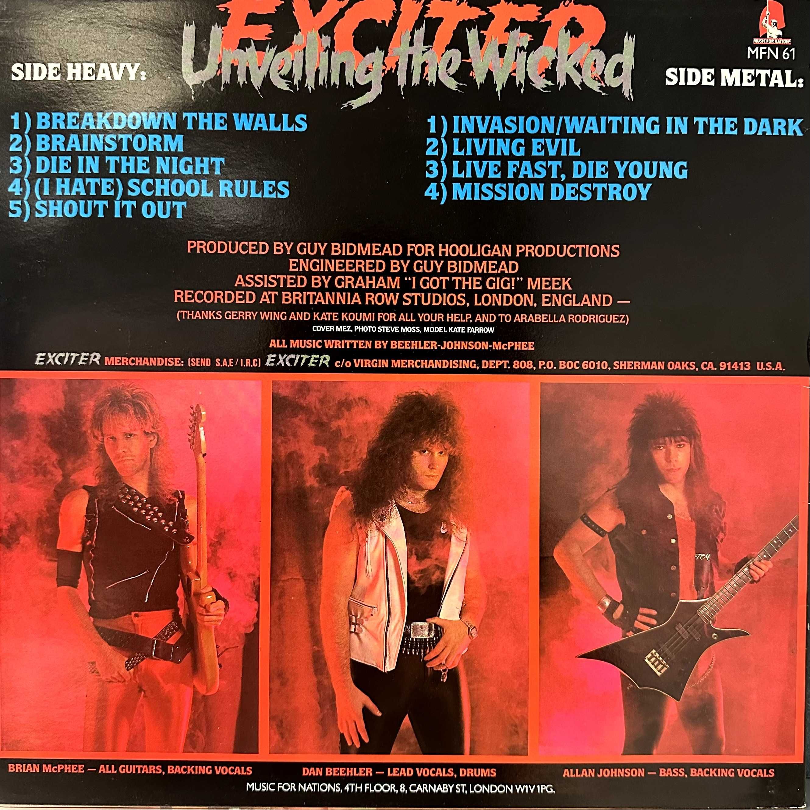 Exciter - Unveiling the Wicked (Vinyl, 1986, France)