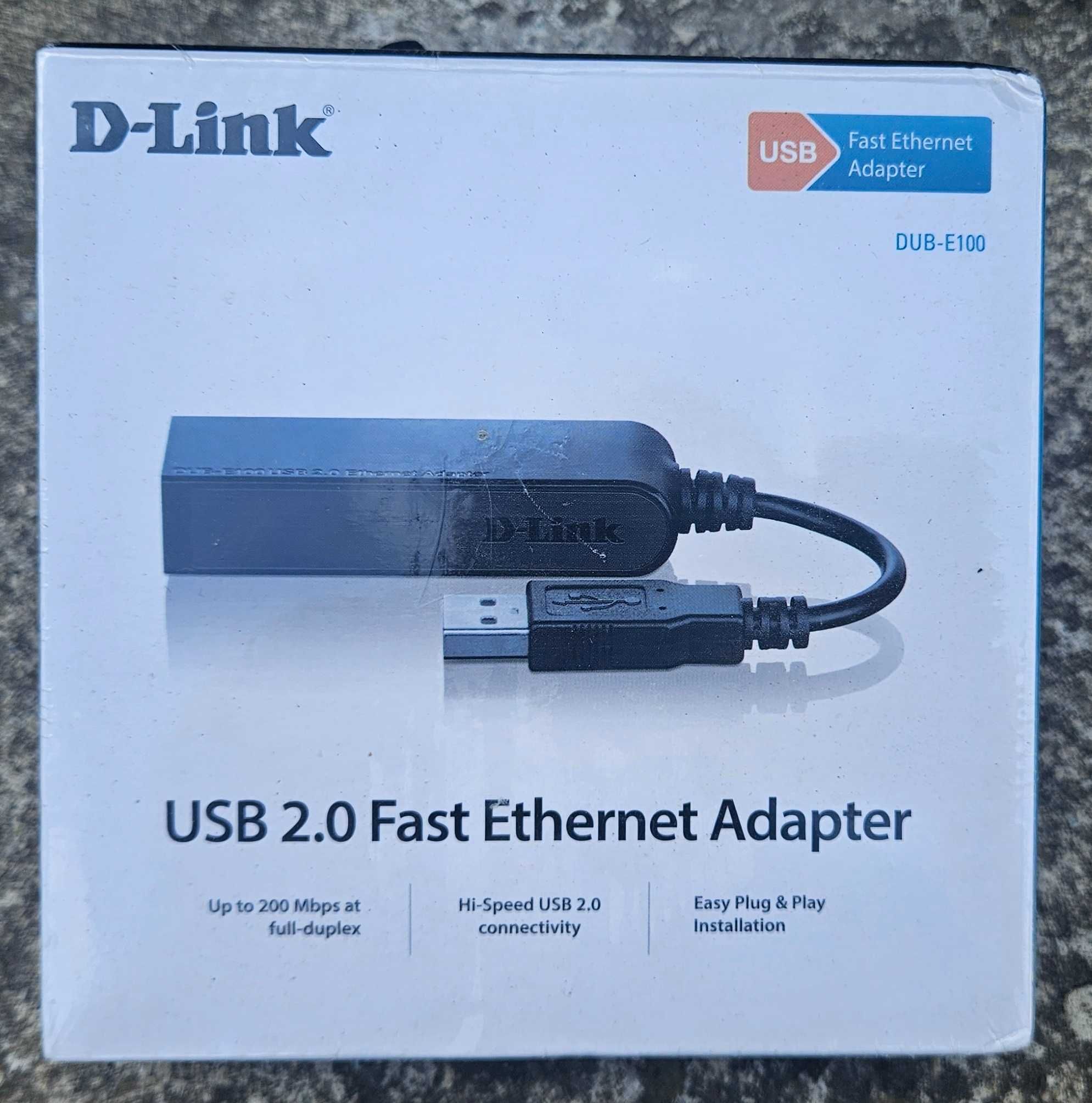 Adapter Sieciowy D-Link DUB-E100 RJ-45 USB 2.0 NOWY