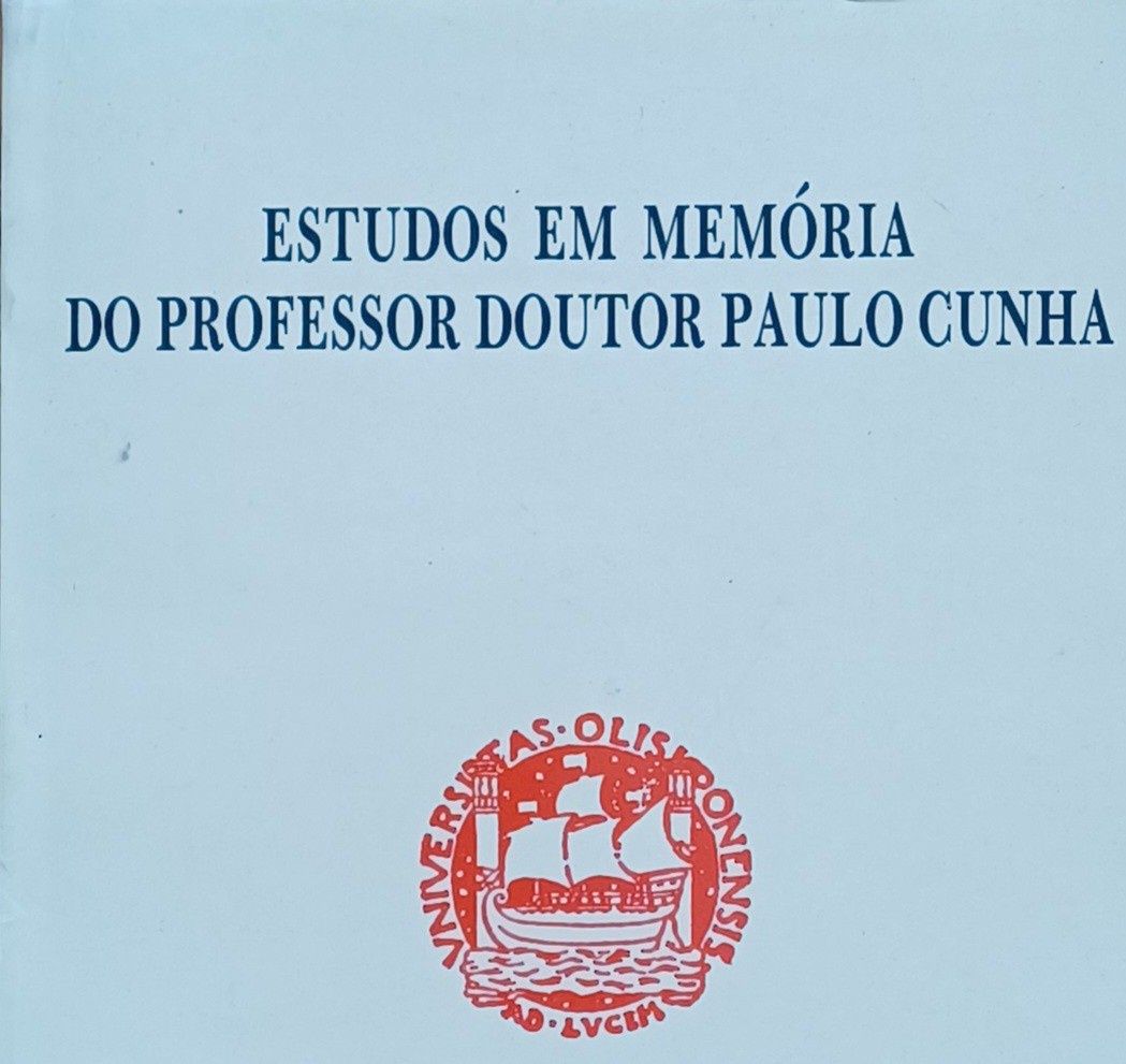 Direito Estudos em Memória do Professor Doutor Paulo Cunha Livro Raro