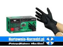 Rękawice nitrylowe czarne Gripper XL (25 par) 50 sztuk grube