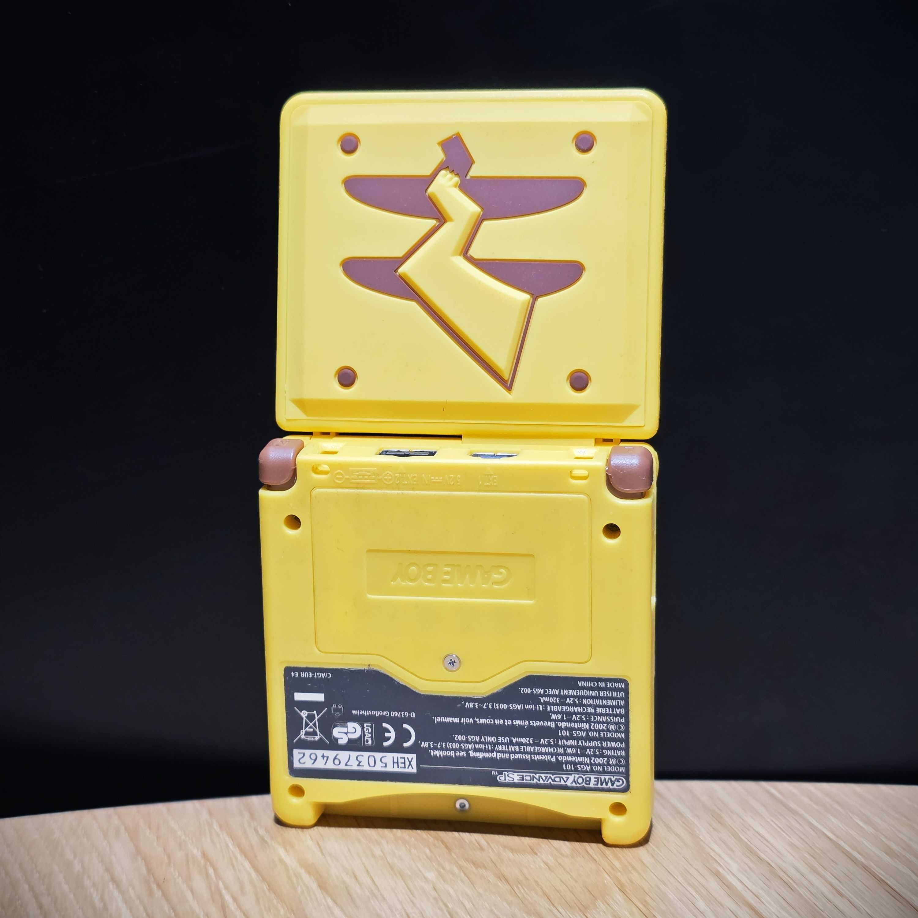Nintendo Game Boy Advance SP AGS 101 Oryginał pokemon pikachu