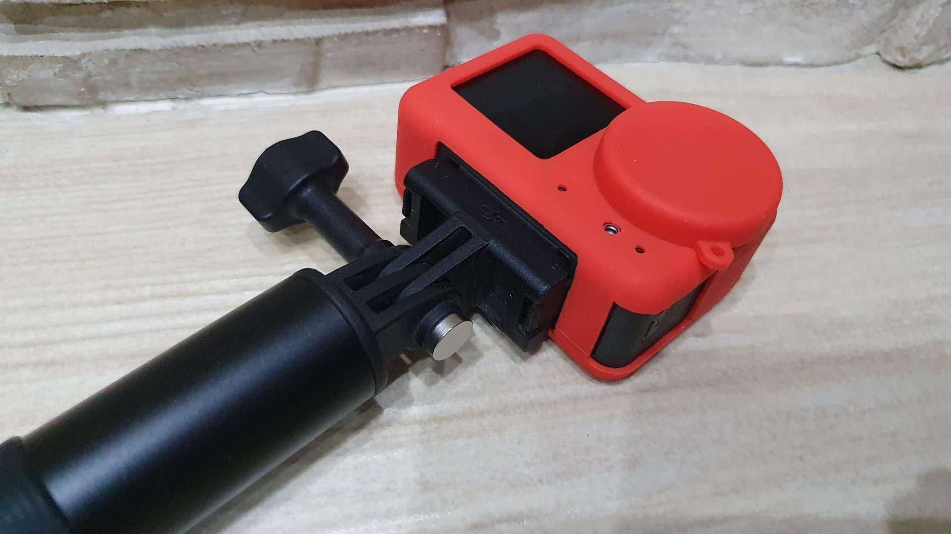 silikonowa osłona pokrowiec etui + kapsel dekiel DJI Osmo Action 3 RED