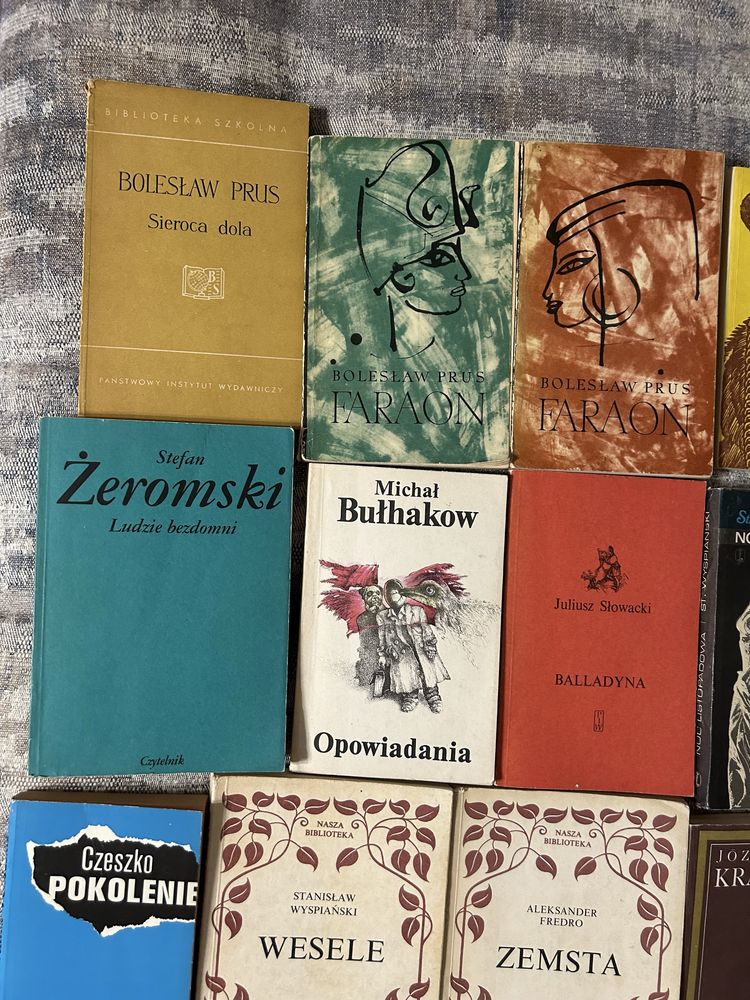 15 książek - literatura klasyczna - m.in Prus Żeromski Fredro Bułhakow