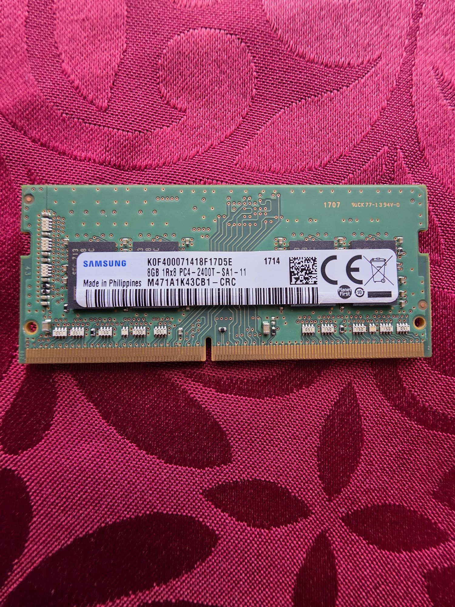 Samsung 8GB DDR4 2400 MHz SODIMM – Excelente Estado