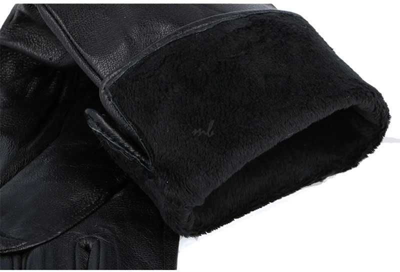 Rękawiczki skórzane damskie długie ciepłe Czarne 40cm L Wrocław