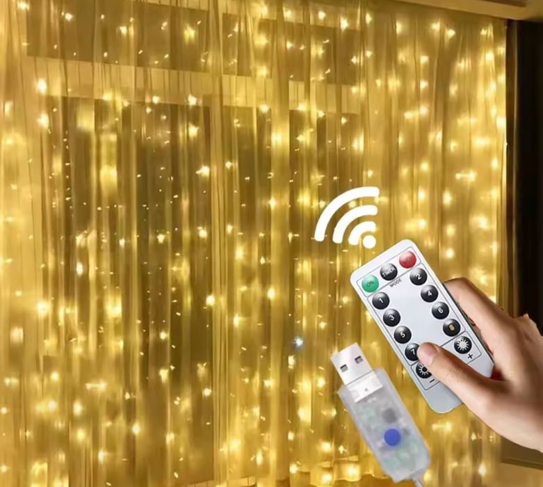 KURTYNA LED 3m _8 trybów świecenia