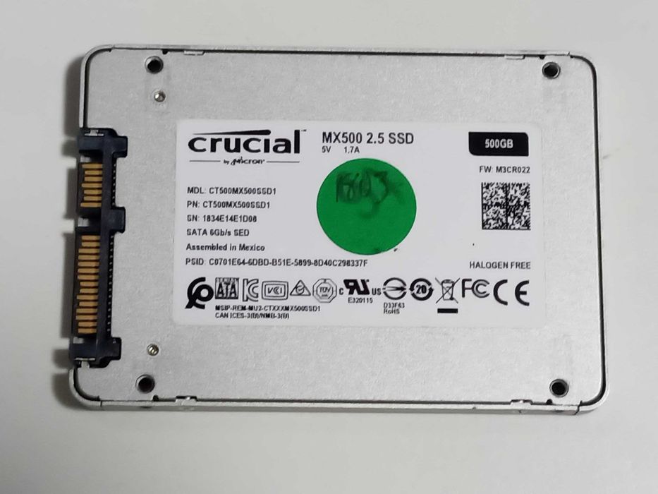500GB SSD SATA 2.5" накопичувач Crucial