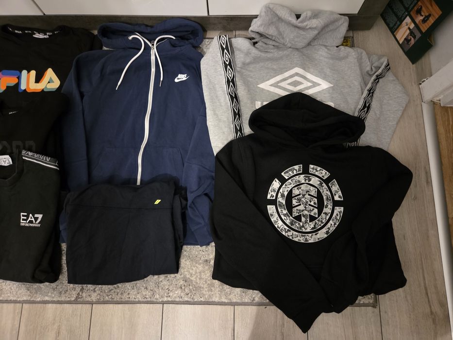 Zestaw markowych ubrań chłopięcych XS/S – Nike, Fila, Cropp, Umbro,