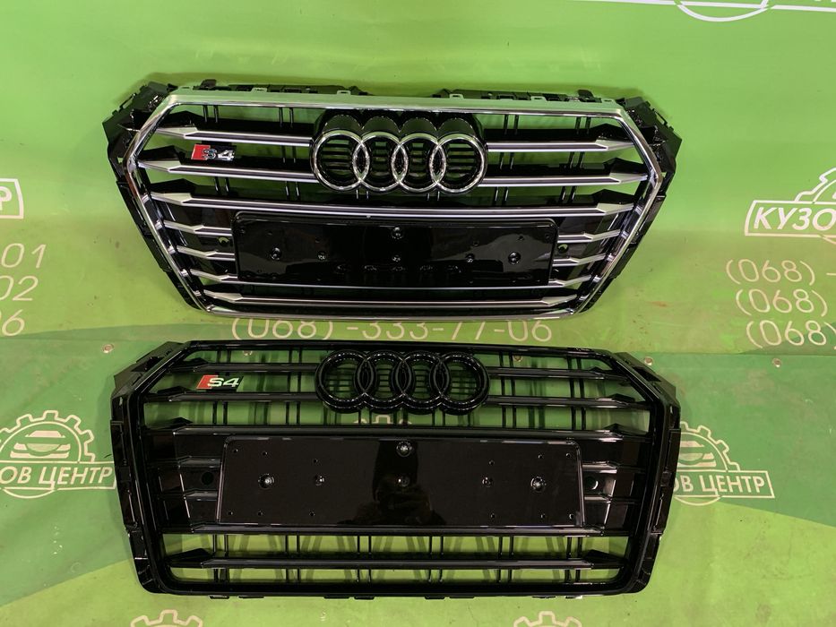 Решетка радиатора бампера Audi A4 B9 2016-2020 s4 ауді а4б9 решітка