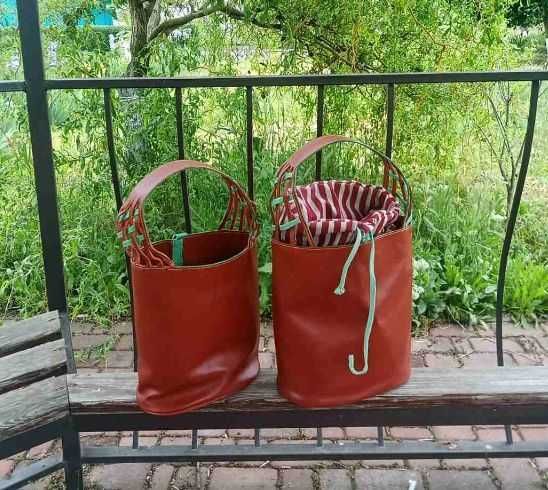 итальянская сумка, тоут, красная, эксклюзив