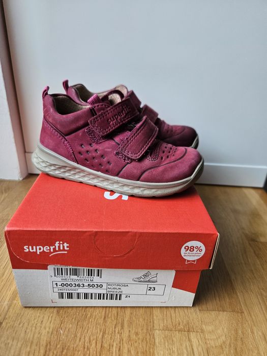 Buty Superfit BREEZE rozmiar 23 rot/rosa bordowe dziewczęce dziecięce