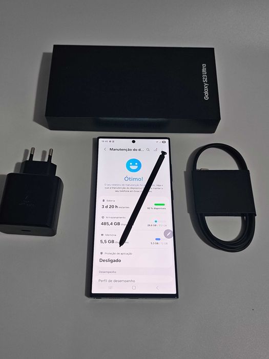 Samsung S23 Ultra 512GB. Muito bom. Tudo de origem.  Ecrã sem riscos
