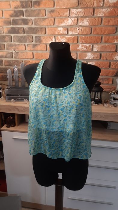 Fishbone, rozmiar S, nowy crop top z podszewką