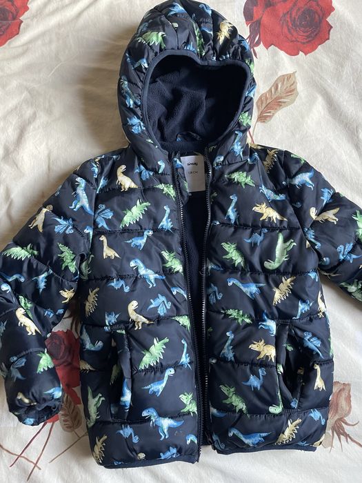 Дитяча куртка на хлопчика динозаври зріст 128
