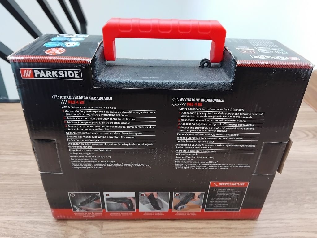 Aparafusadora Parkside de Bateria 4 V