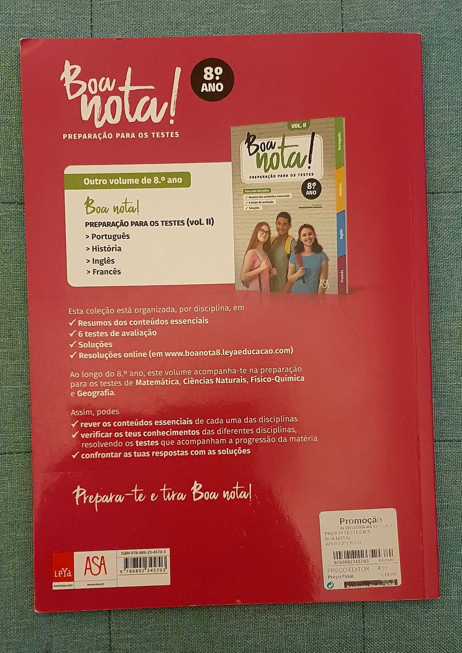 Manuais de preparação para os testes do 8º ano - 2 volumes