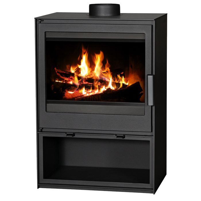 Piec stalowo żeliwny na drewno Victoria Cube-W 6,1 kW