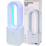 Wentylator Biurkowy Bezłopatkowy LED 10W | USB-C | 3 Tryby Prędkości