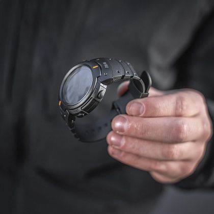 M-Tac годинник тактичний з компасом Black наруягий чорний мтак