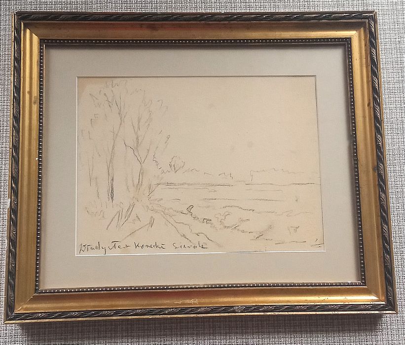 Rysunek ołówkiem Władysław Korecki .