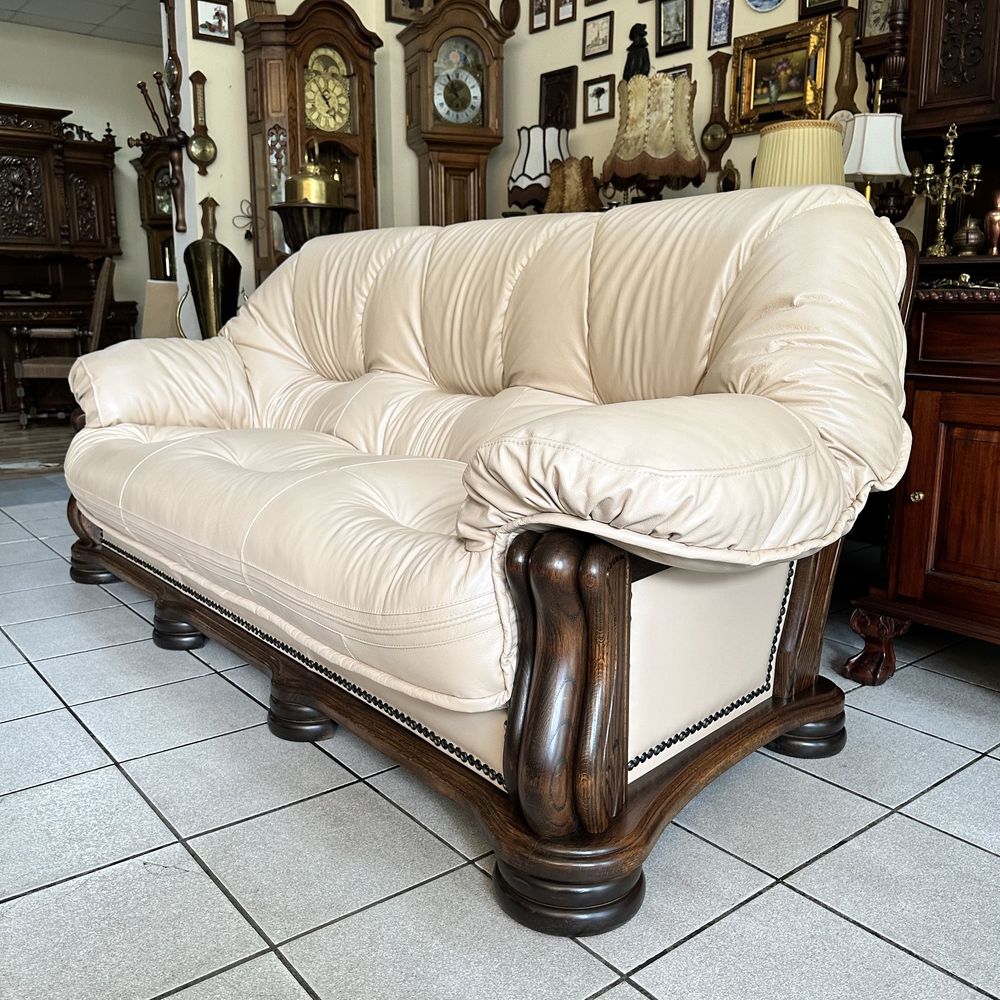 НОВЫЙ! Кожаный диван комплект 3+1+1 шкіряний диван Мебель из Голландии