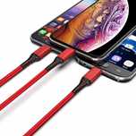 Zestaw kabli USB - USB typ C / microUSB / Lightning Gembird 1 m