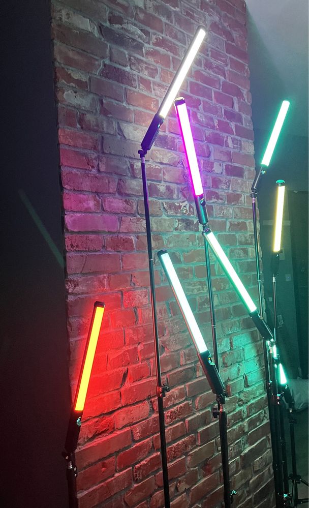 Lampy LED rgb na akumualtor do fotobudki 360