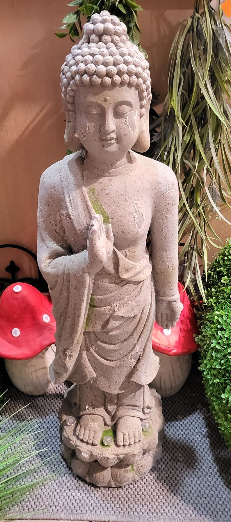 Promocja! Figurka Solarna Magnezyjna Budda o Wysokości 85cm
