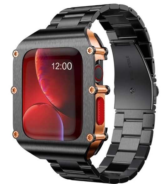 T-ENGINE obudowa z opaską kompatybilna z Apple Watch Series 44mm STEEL