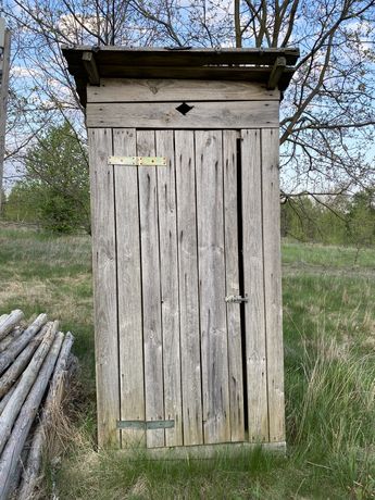 Wc drewniany wychodek toaleta na budowę