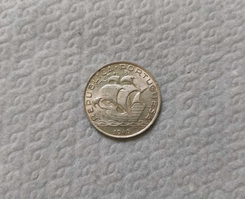 Moeda de 5$ 1946 - Prata Bela