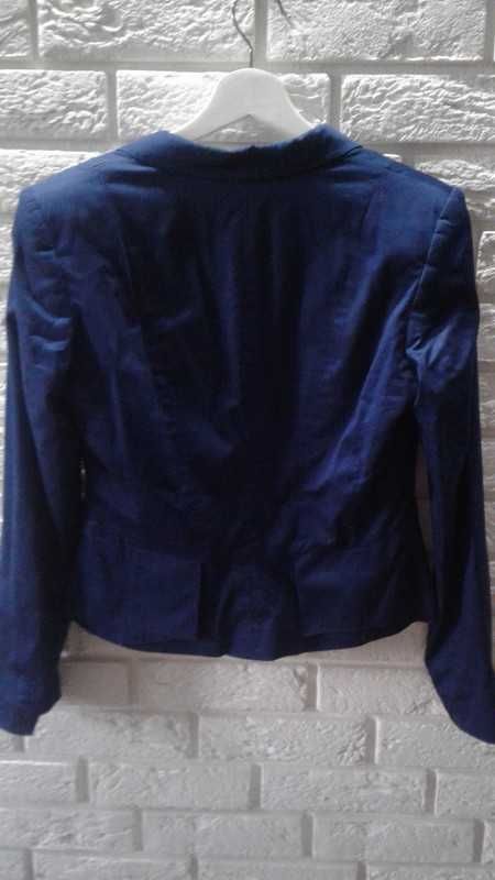 H&M granatowa marynarka damska żakiet r.38
